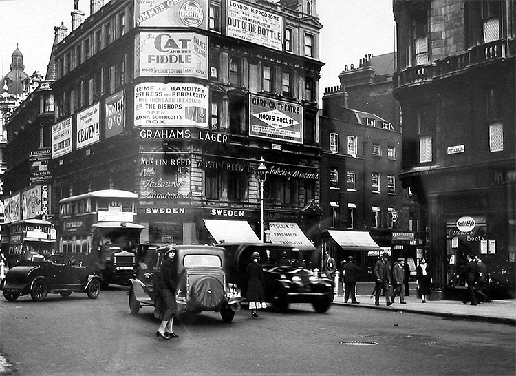 Crime and Banditry Poster displayed in Piccadilly Circus June/July 1932.